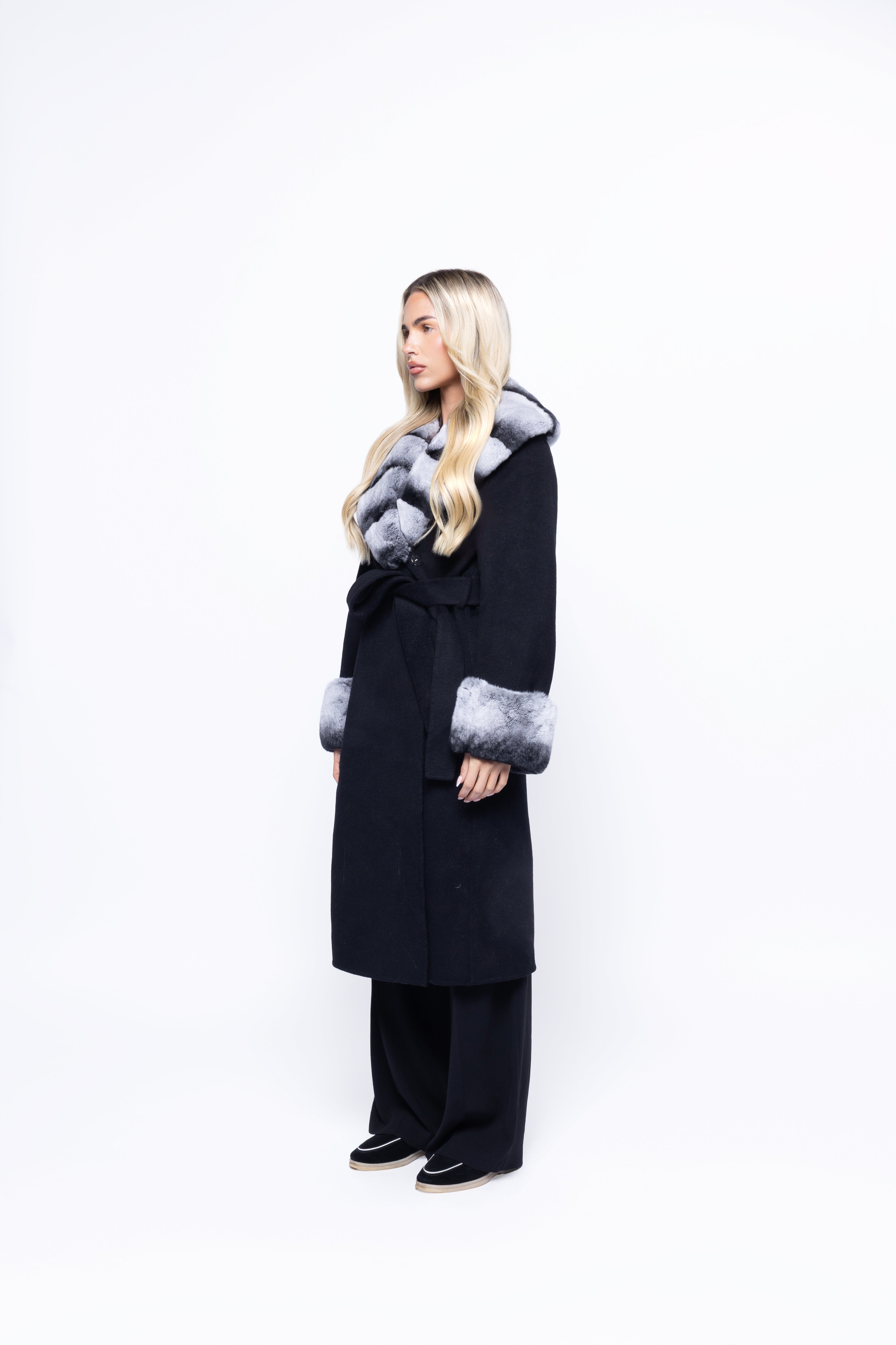 LuxeFur Wool Coat