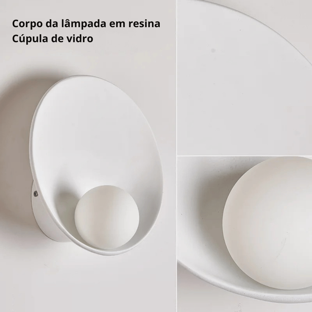 Lâmpada de Parede Shell Elegante