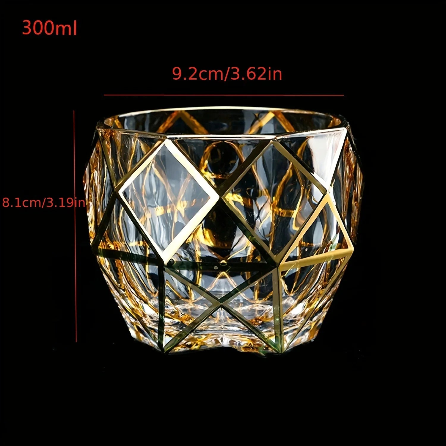 Copo de Cristal Dourado