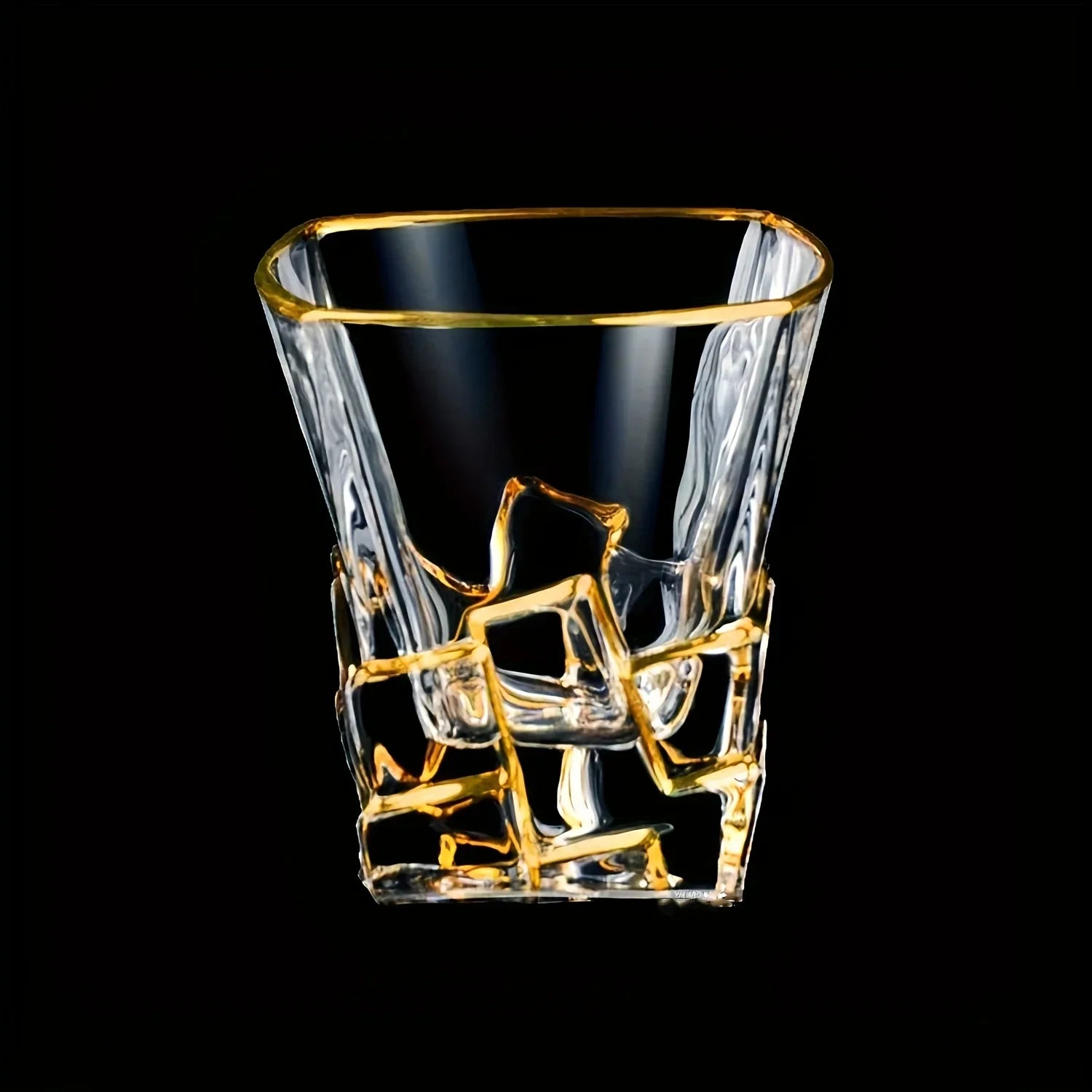 Copo de Cristal Dourado
