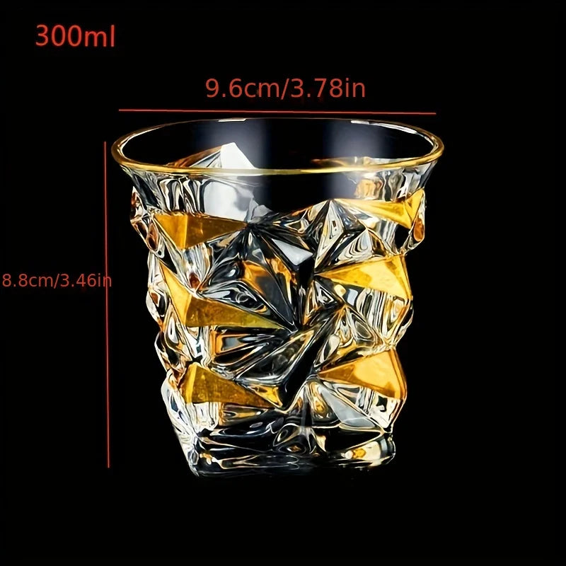 Copo de Cristal Dourado