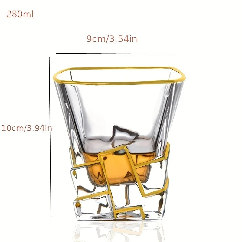 Copo de Cristal Dourado
