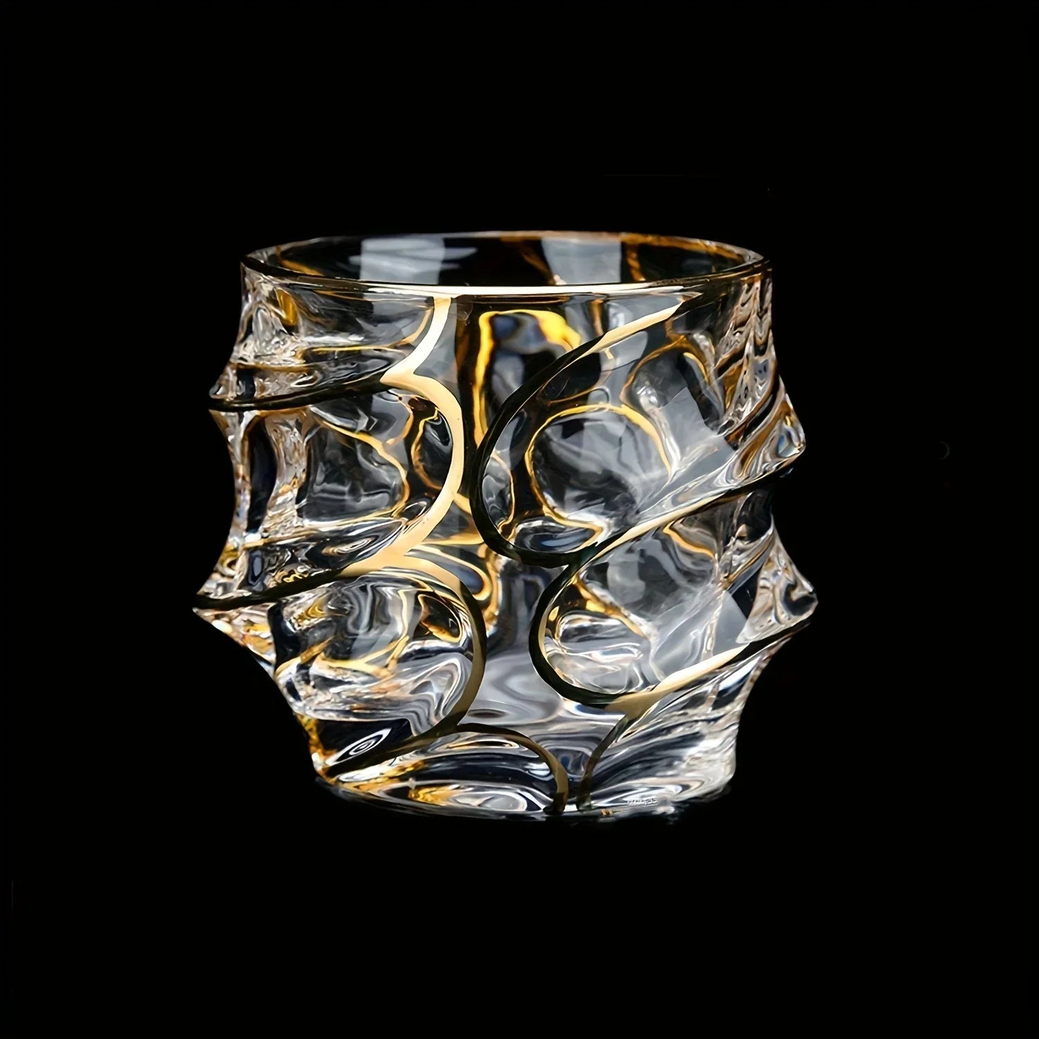 Copo de Cristal Dourado