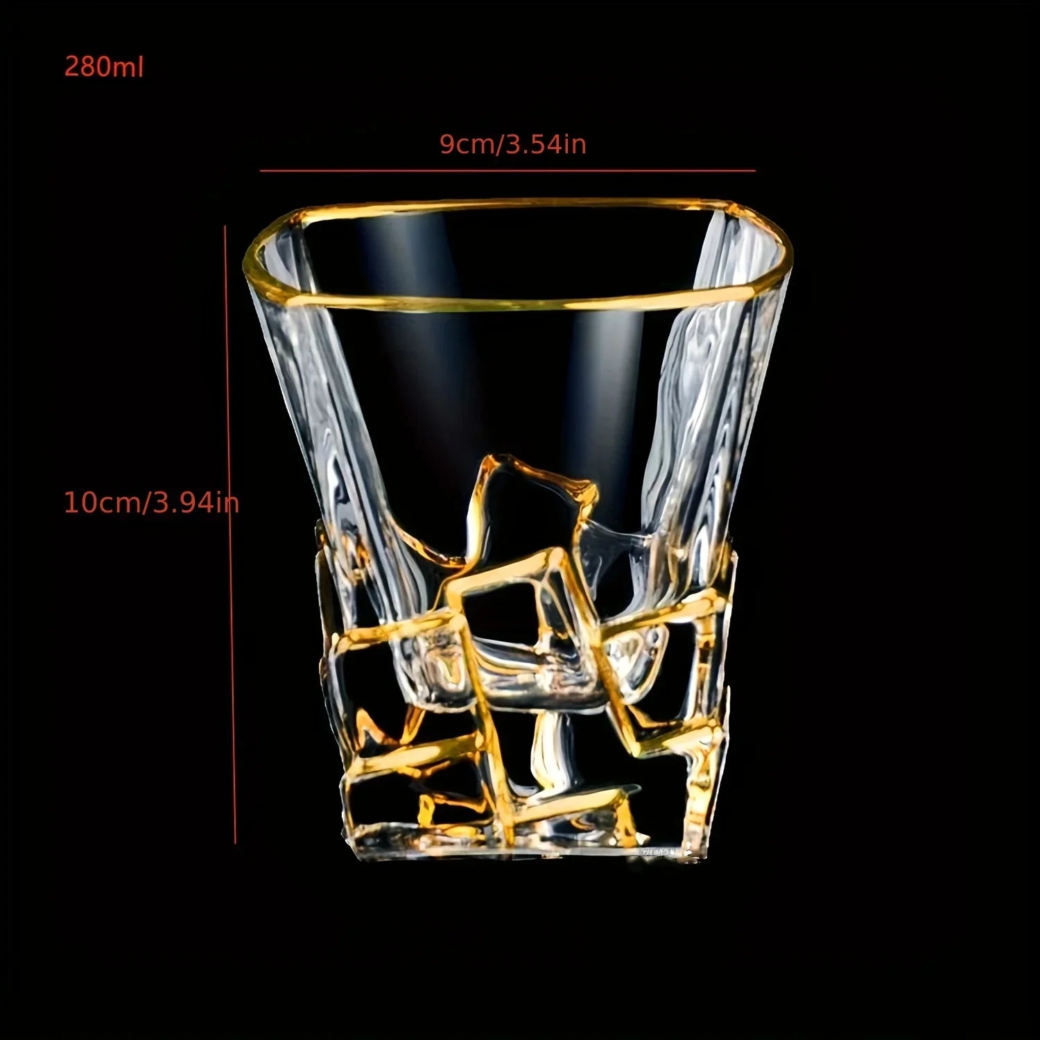 Copo de Cristal Dourado