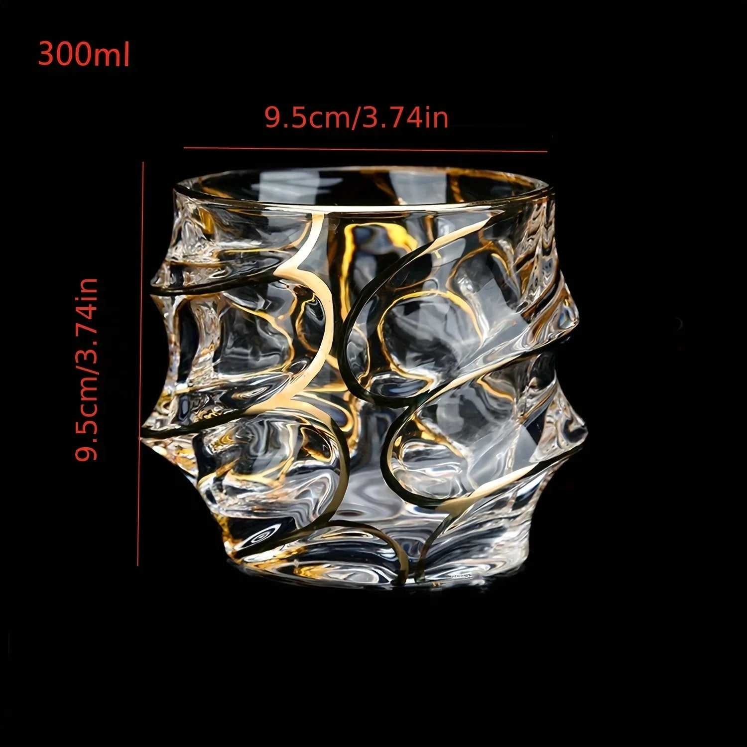 Copo de Cristal Dourado
