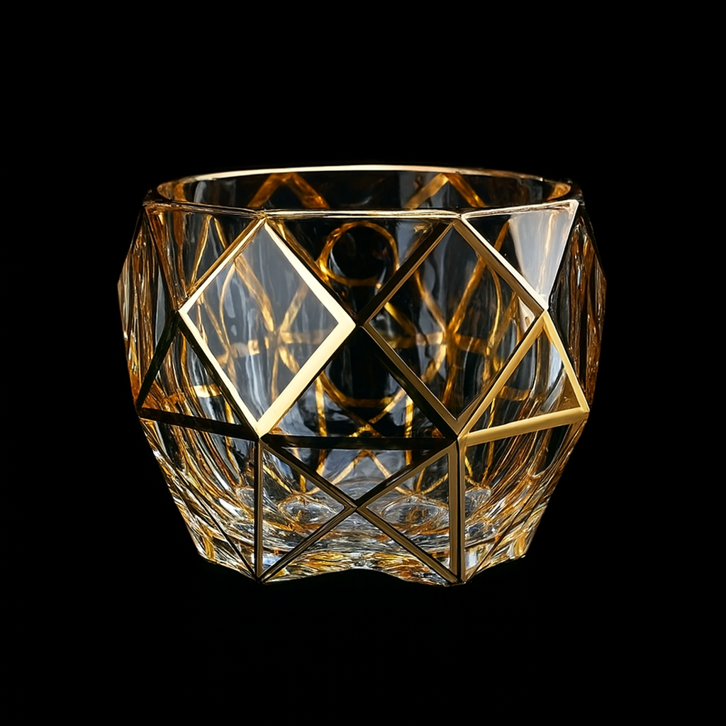Copo de Cristal Dourado