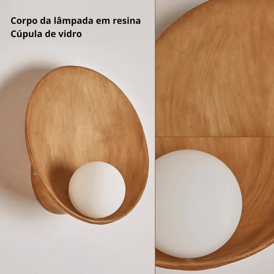 Lâmpada de Parede Shell Elegante
