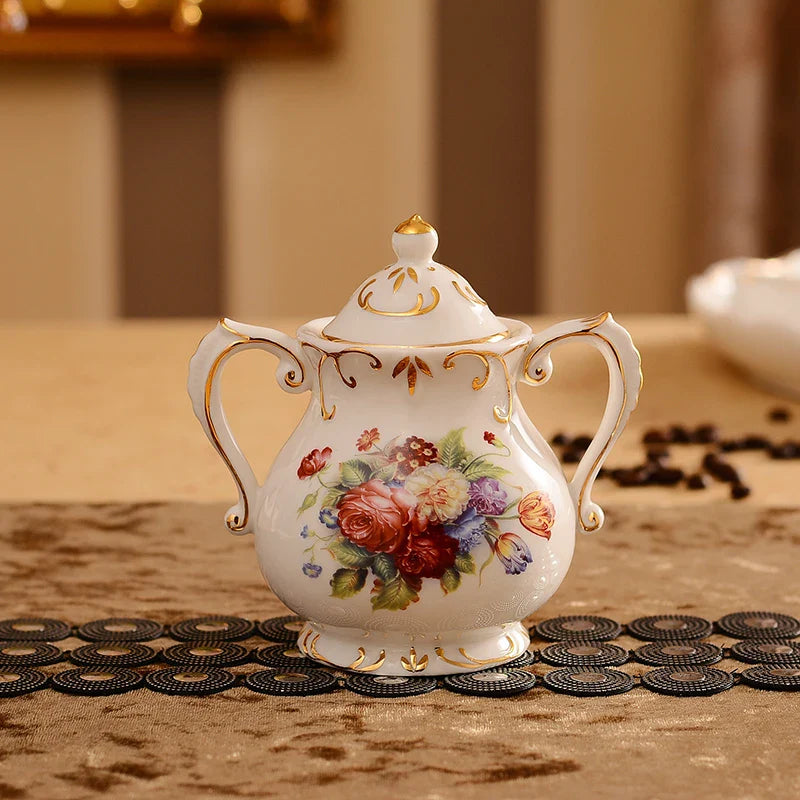 Conjunto de Chá Floral Imperial em Cerâmica