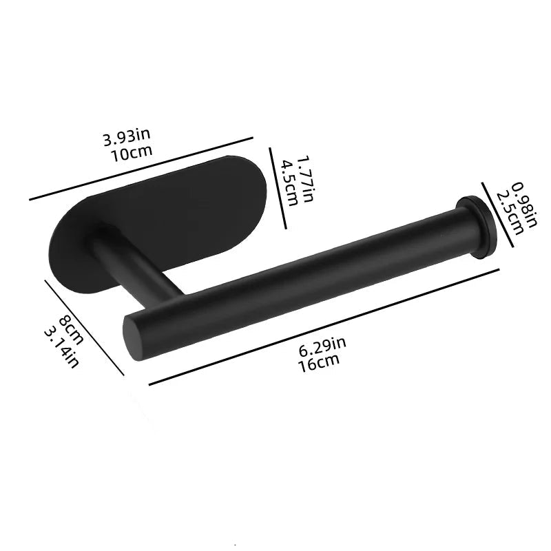Suporte adesivo de papel higiênico, cabide de tecido de aço inoxidável, suporte de papel higiênico à prova d'água, acessórios de banheiro, suporte de toalhas de papel