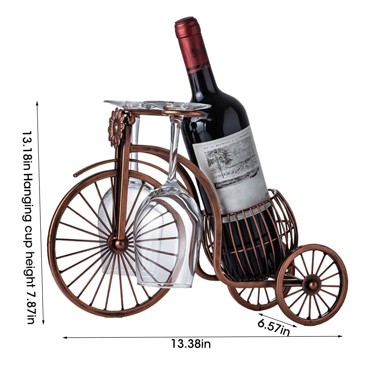 Rack de Vinho Vintage em Metal
