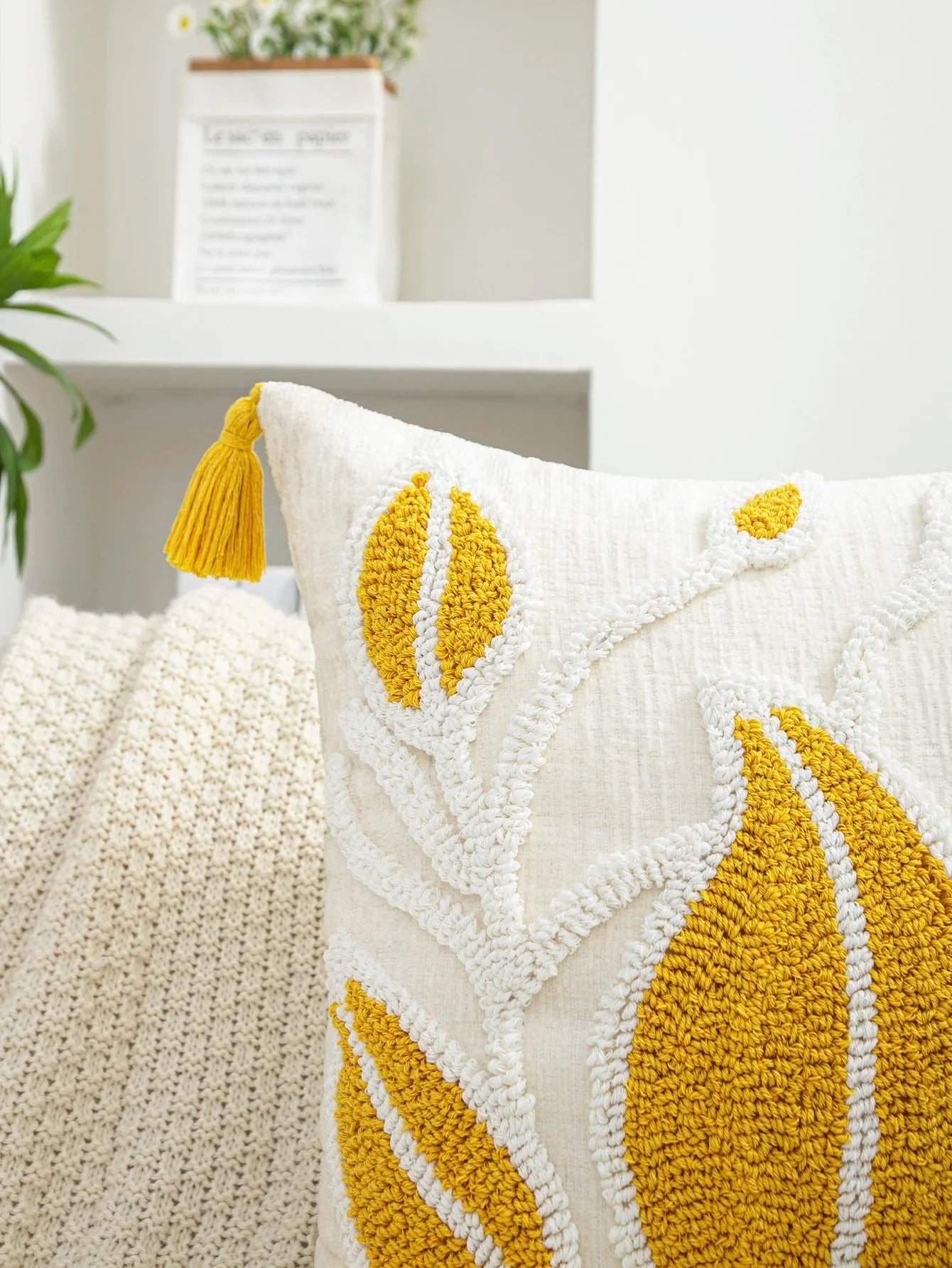 Elegante Conjunto de 4 Almofadas Botânica