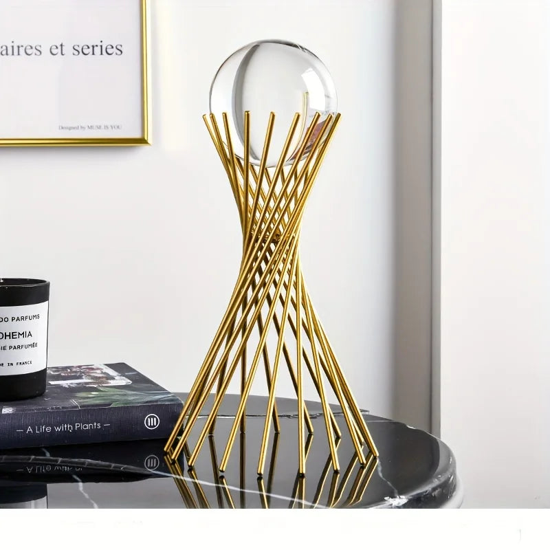 Escultura Minimalista de Metal Abstrata para Decoração - AuroraSculpt