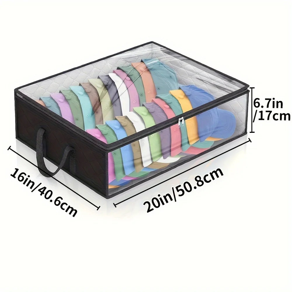 Armazenamento de chapéu largo para bonés de beisebol organizador com 2 alças resistentes rack de chapéu comporta até 40 chapéus dobráveis para viagens em casa