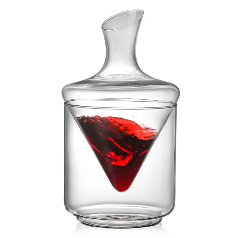 Decanter de Cristal com Balde de Gelo 1L