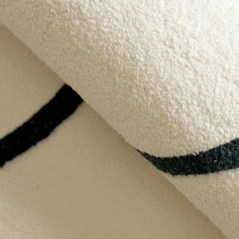 Estilo creme decoração do quarto tapete redondo fofo macio lounge tapete moderno simples para sala de estar lavável pelúcia vestiário tapete