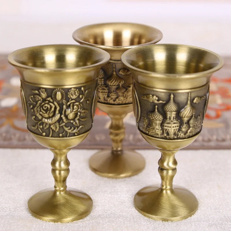 Conjunto de 2 Taças de Vinho Imperial em Bronze