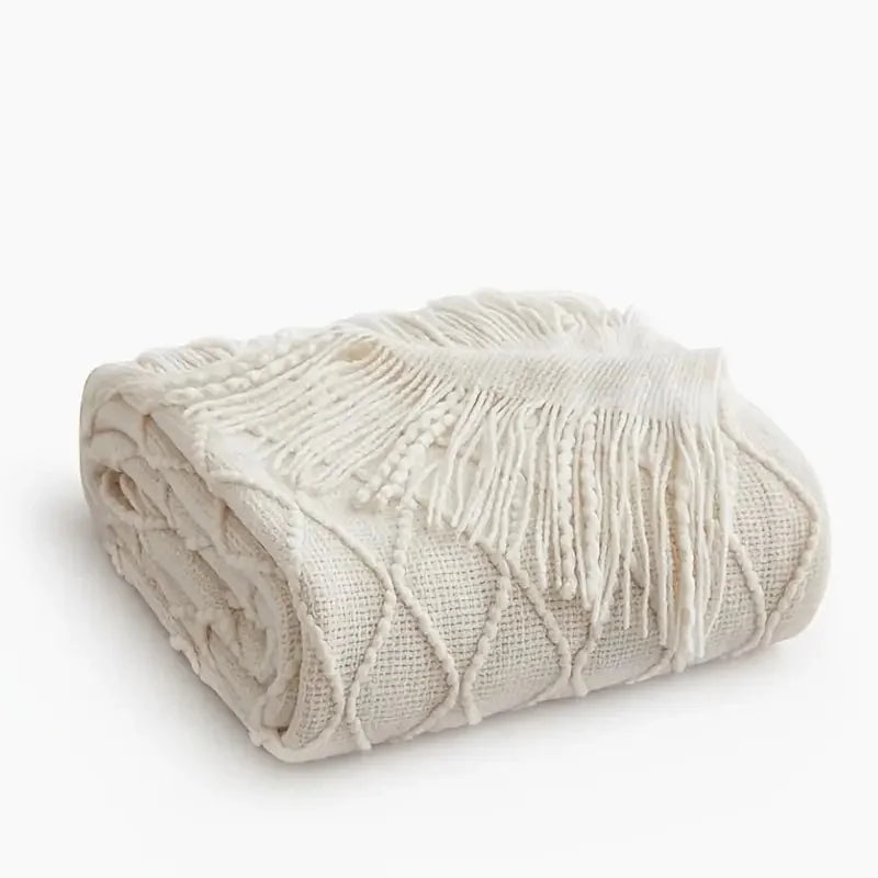 Bege boho lance cobertores texturizados grandes cobertores de malha grosso vintage luxo lance colcha cobertor capa manta para sofá