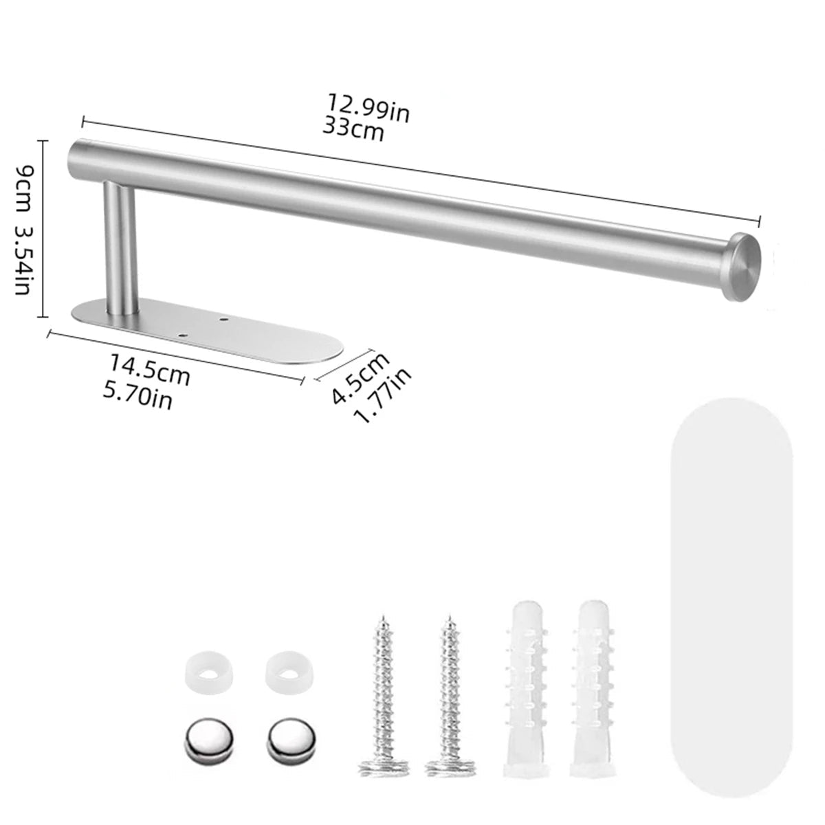 Suporte adesivo de papel higiênico, cabide de tecido de aço inoxidável, suporte de papel higiênico à prova d'água, acessórios de banheiro, suporte de toalhas de papel
