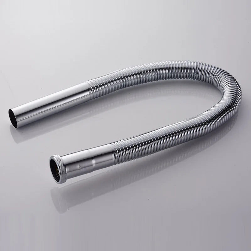 Mangueira de bronze sifão flexível pia dreno do banheiro cozinha bacia tubo água dn30 pia conjunto resíduos acessórios da banheira