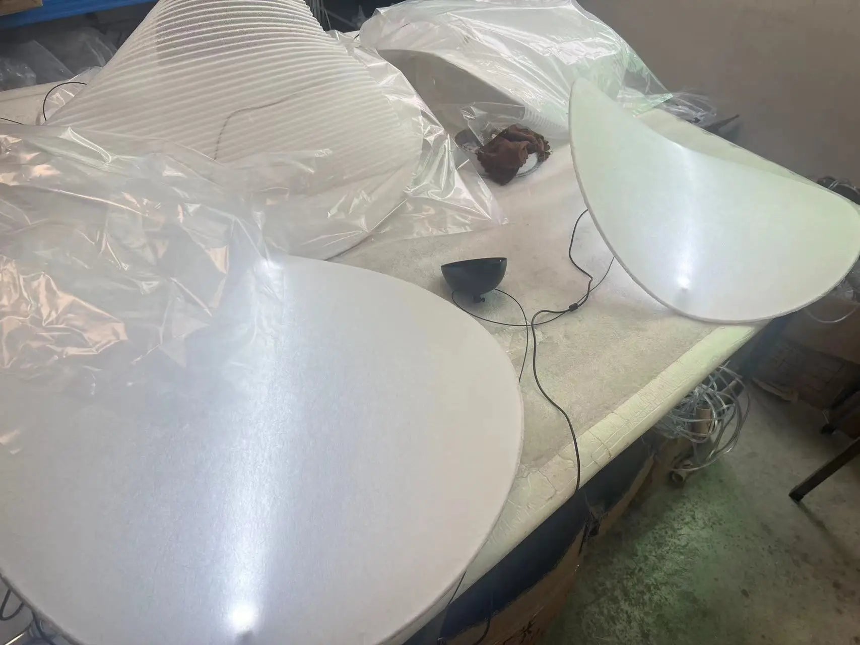 Designer de tecido seda led pingente lustre para sala estar decoração casa suspensão luminária artesanal não papel tiro real