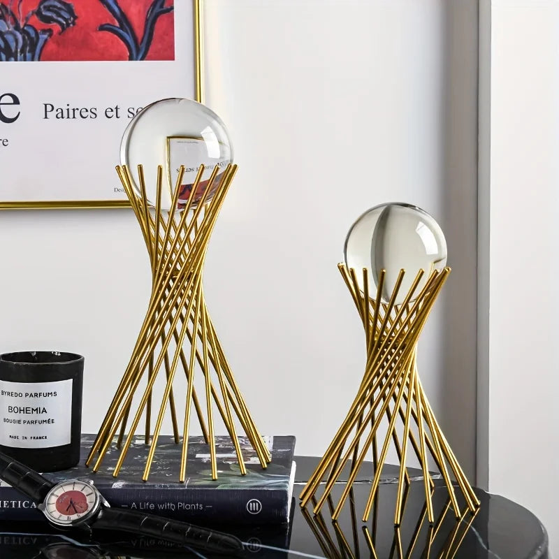 Escultura Minimalista de Metal Abstrata para Decoração - AuroraSculpt