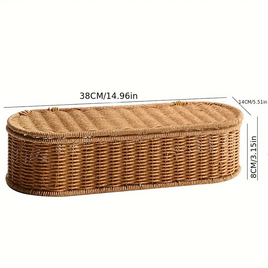 Cesta de Armazenamento em Rattan