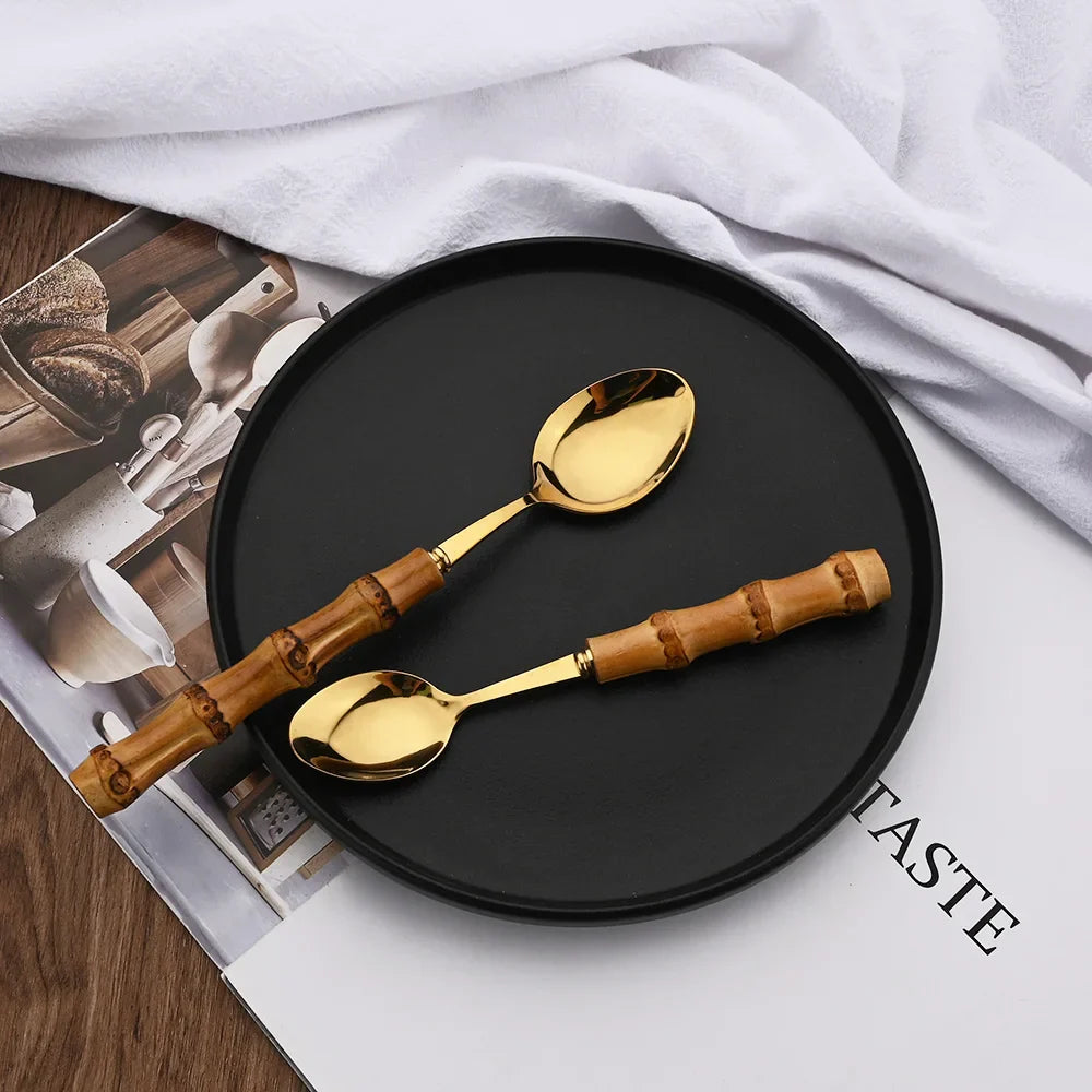 Conjunto de Talheres Élitaire em Bamboo – 24 Peças
