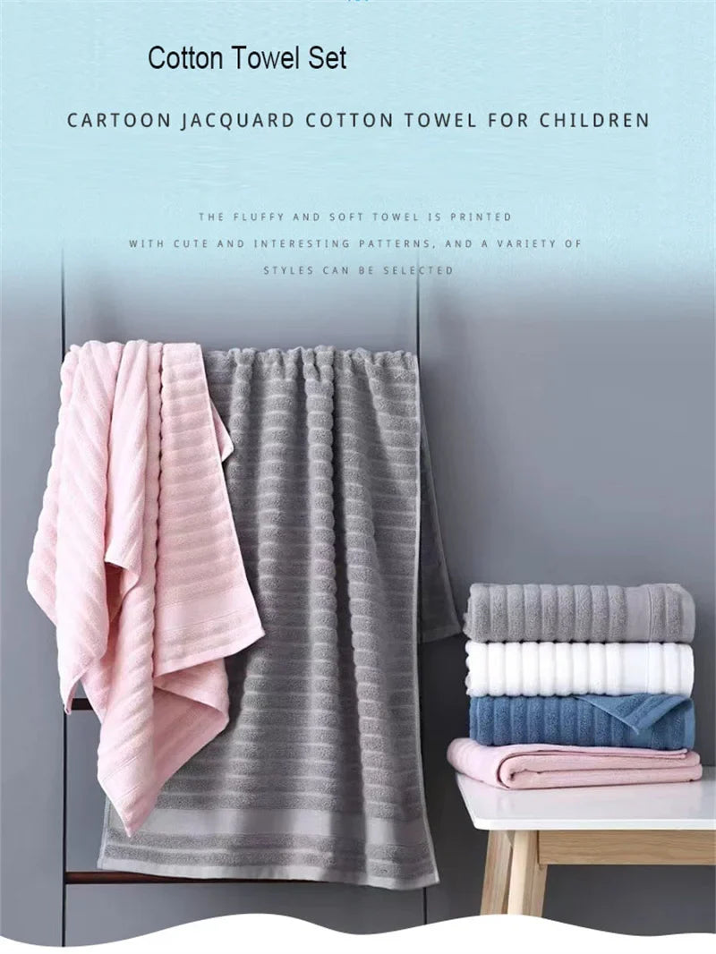 Conjunto Luxuoso de Toalhas de Algodão Puro - 3 Peças