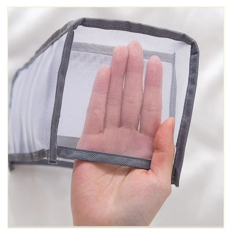 Nylon Cueca Caixa De Armazenamento, 11 Compartimento, Casa, Dobrável, Respirável Malha Saco, Dormitório, Sutiã Organizar