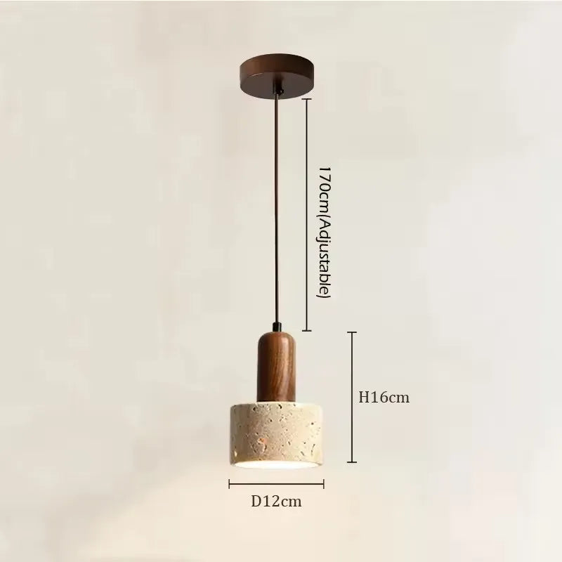 Luminária Pingente Travertino Wabi-Sabi