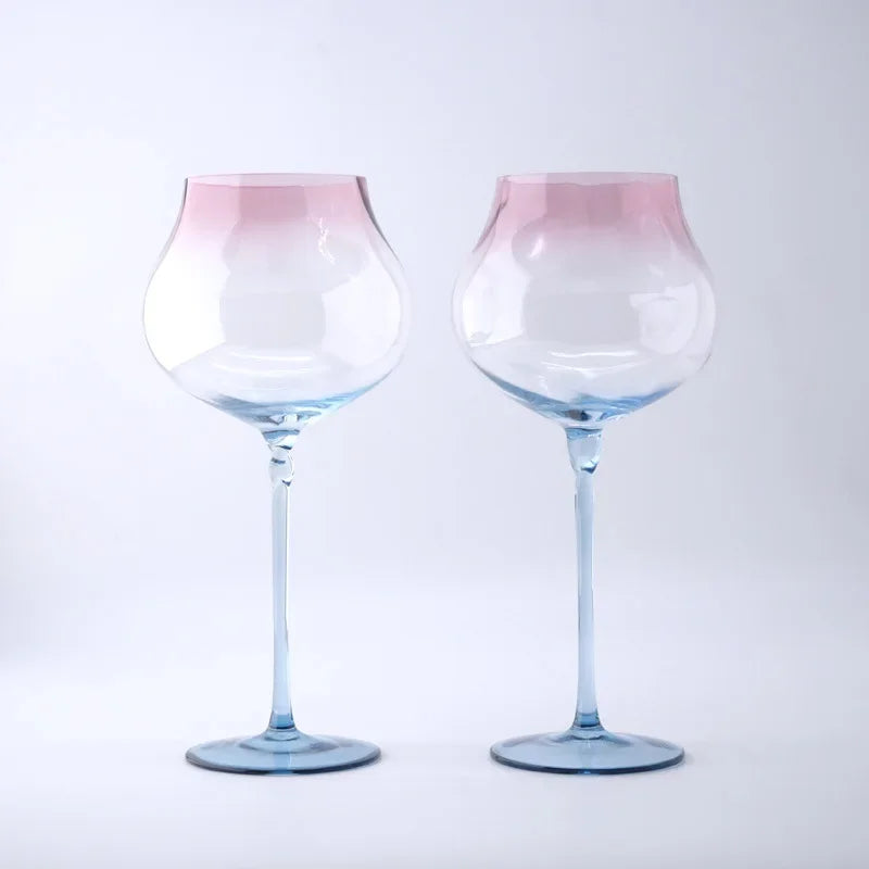 Taças de Cristal para Vinho Tinto com Efeito Gradiente - 750ml