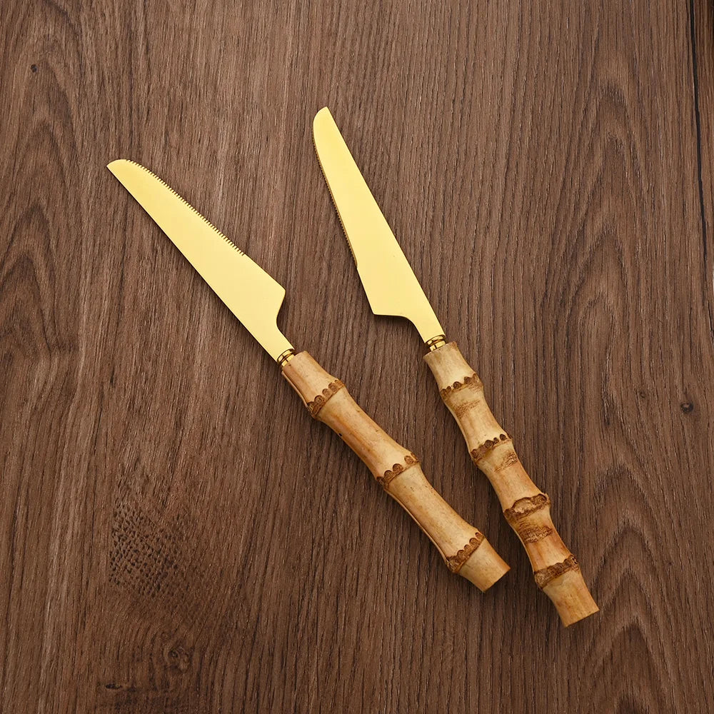 Conjunto de Talheres Élitaire em Bamboo – 24 Peças