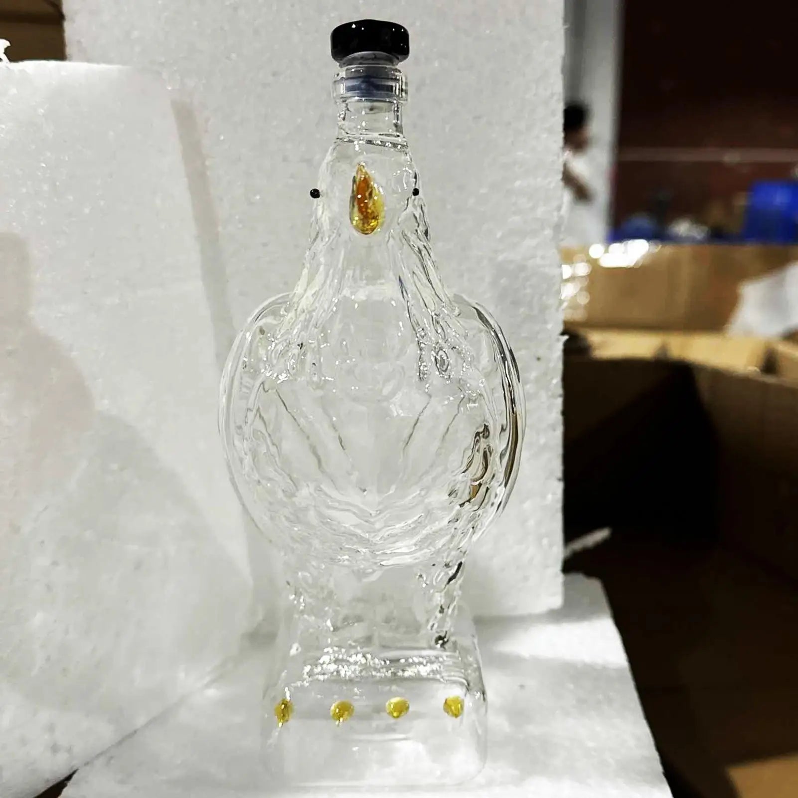 Decantador de licor de águia requintado pai marido garrafa de vidro de uísque garrafa de licor de águia decoração de casa para feriados