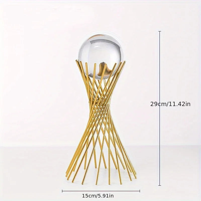 Escultura Minimalista de Metal Abstrata para Decoração - AuroraSculpt