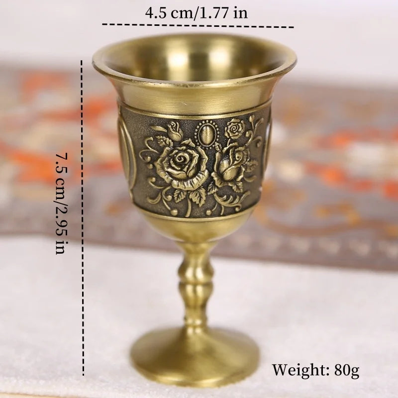Conjunto de 2 Taças de Vinho Imperial em Bronze