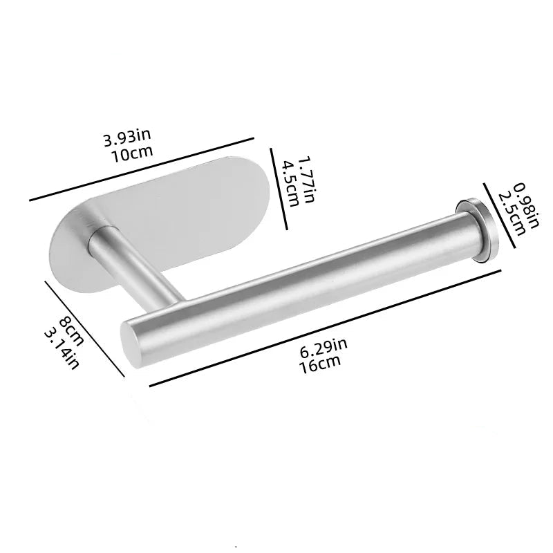 Suporte Adesivo para Papel Higiênico Inox