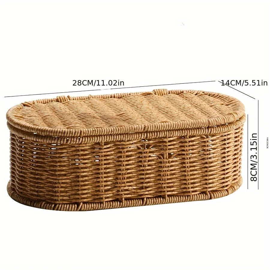 Cesta de Armazenamento em Rattan