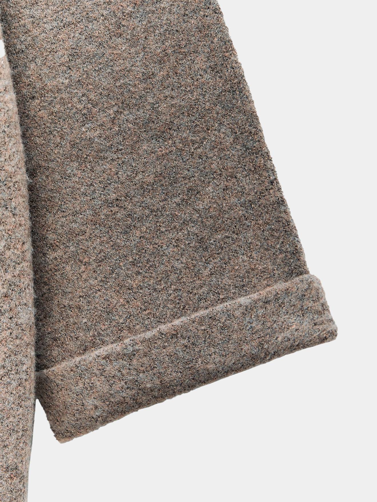 ScarfAccented Knit Cocoon Coat