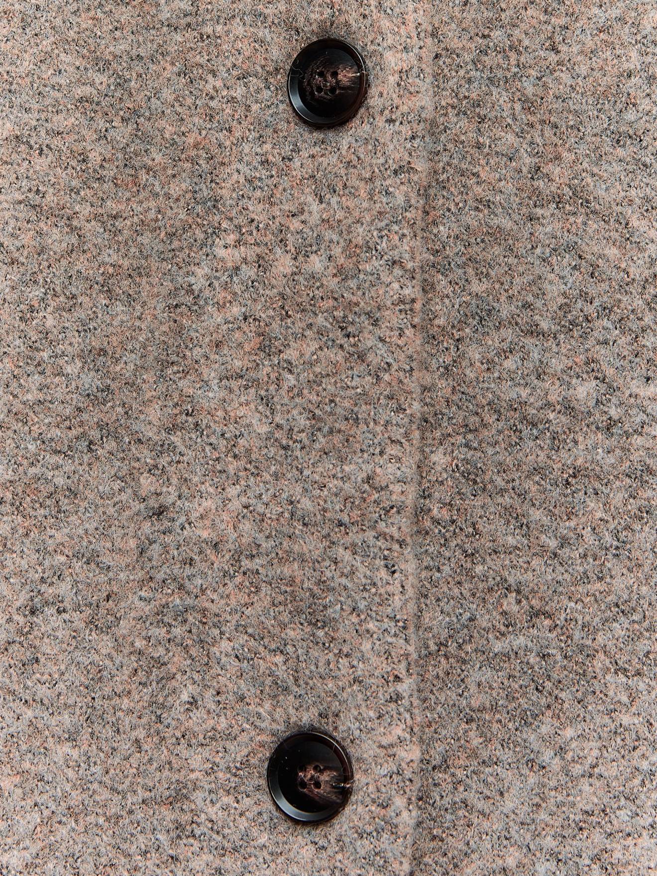 ScarfAccented Knit Cocoon Coat