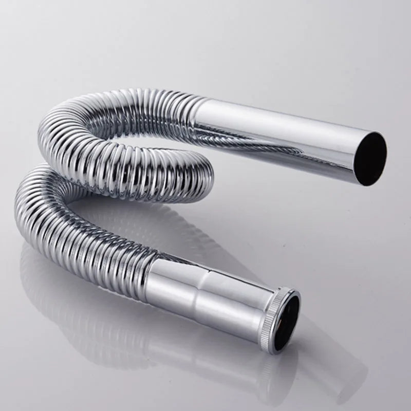 Mangueira de bronze sifão flexível pia dreno do banheiro cozinha bacia tubo água dn30 pia conjunto resíduos acessórios da banheira