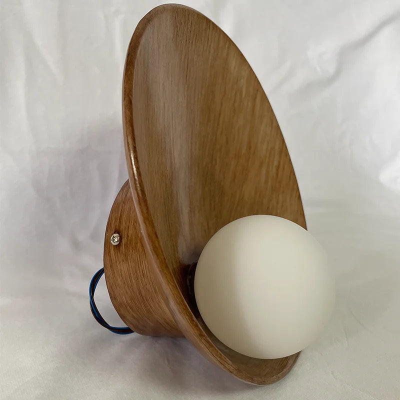 Estilo chinês Branco Brown Shell Lâmpada de parede, Criativo Iluminação LED, Quarto Corredor, Resina Castiçais de parede, Homestay, japonês