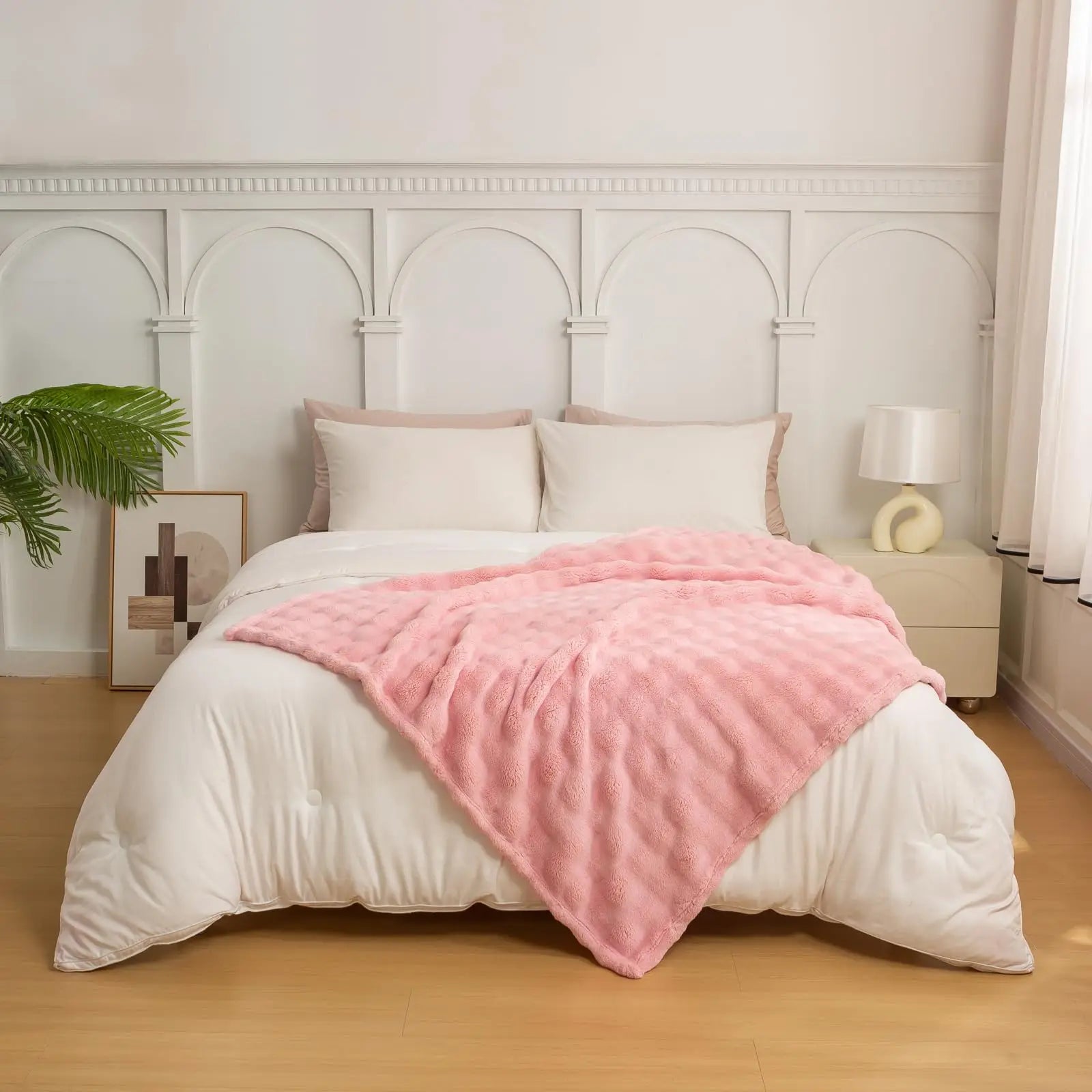 Novo inverno de luxo 3d bolha lance cobertor casa quente macio cobertor escritório almoço break cobertor fofo inchado sofá slipcover viagem