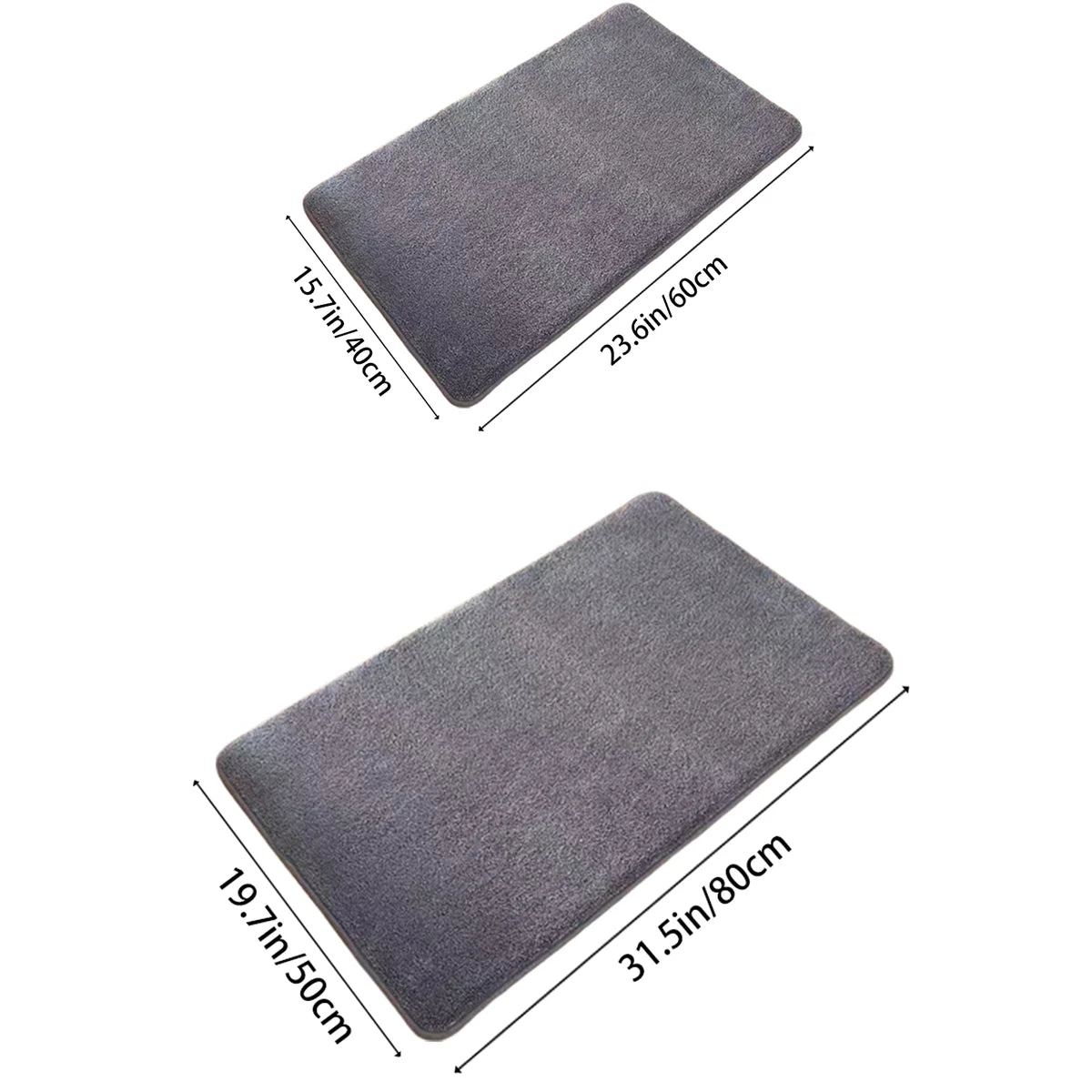 Super Absorvente Coral Velvet Floor Mat, Tapete De Banho, Tapete De Porta Do Banheiro, Anti Slip