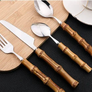 Conjunto de Talheres Bambu Luxo