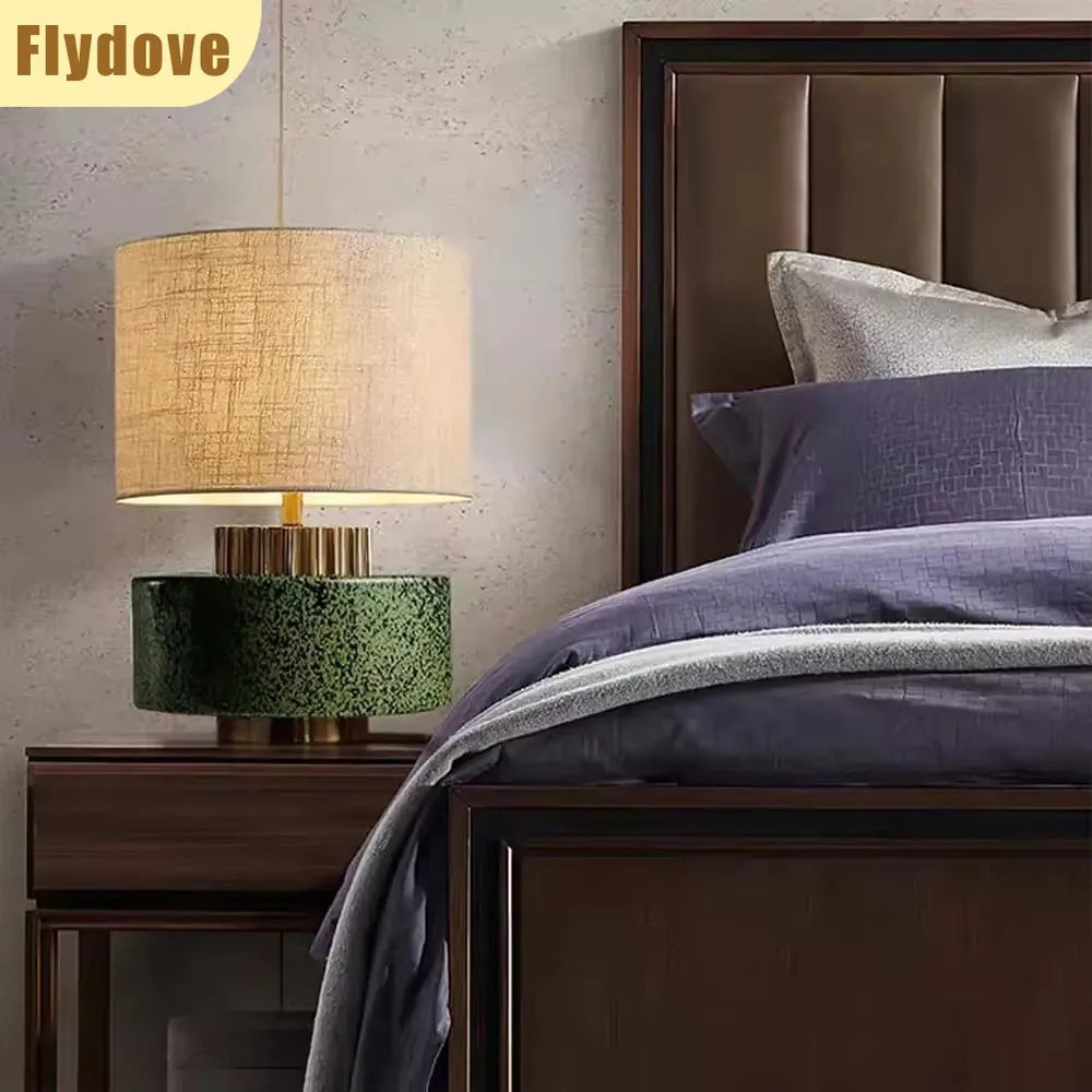 Vaso de cerâmica artesanal vintage, candeeiro de mesa estilo japonês, homestay, hotel, designer, sala de estar, quarto, decoração, ornamentos