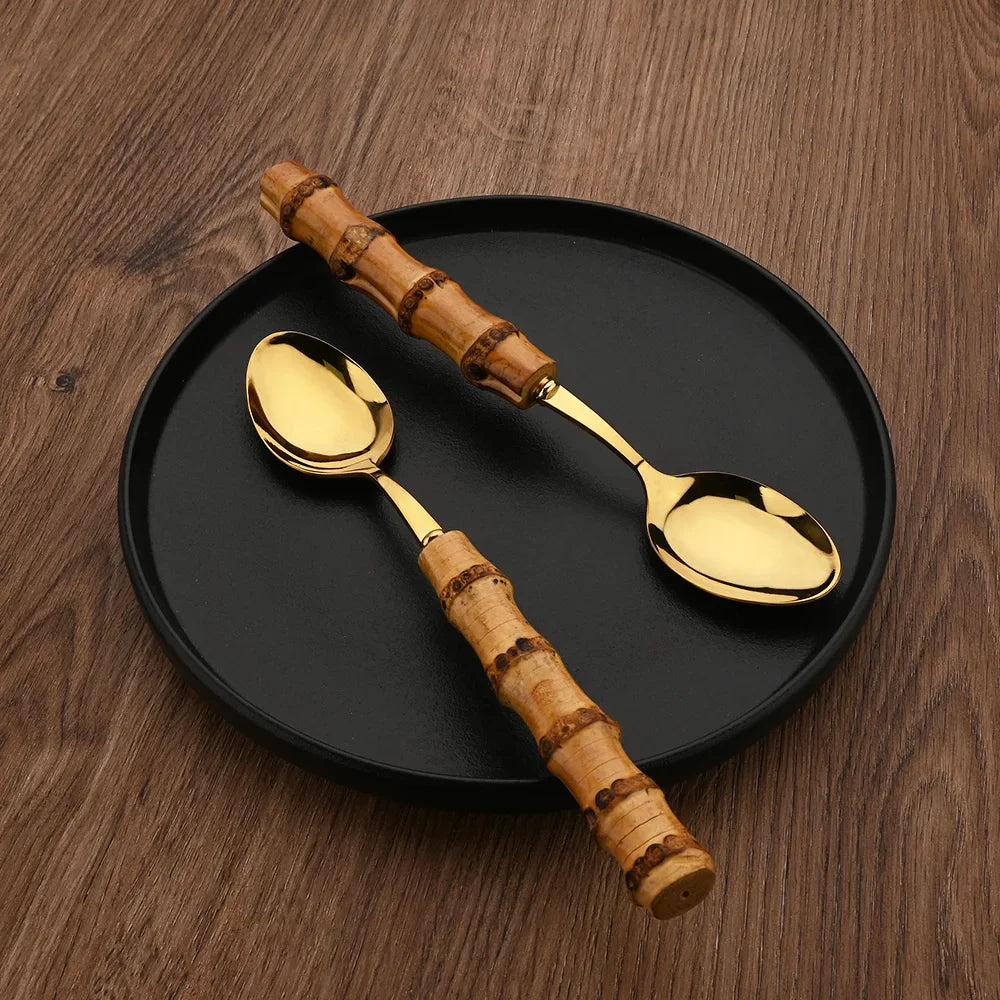 Conjunto de Talheres Élitaire em Bamboo – 24 Peças