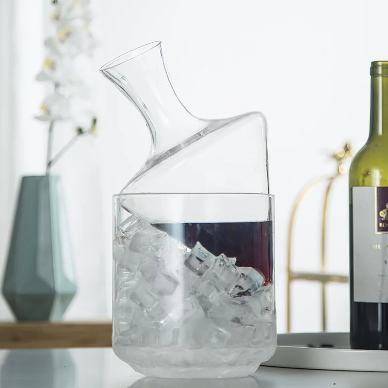Decanter de Cristal com Balde de Gelo 1L