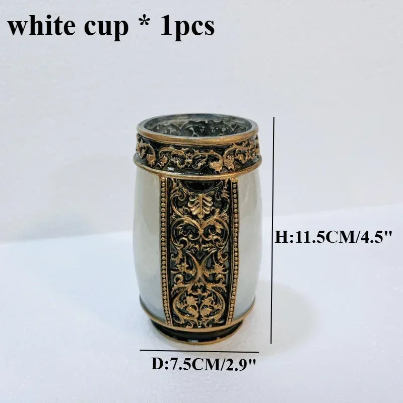 Conjunto Luxuoso de Banheiro em Resina - 5 Peças