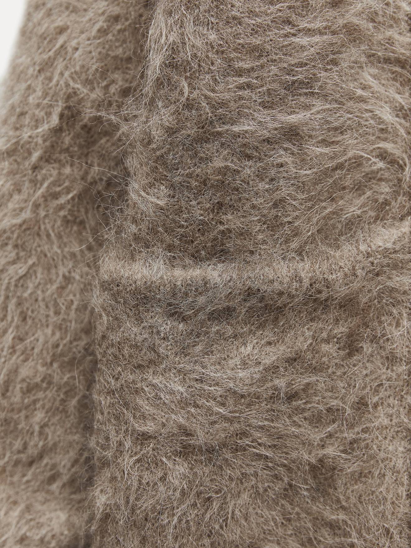 Short Coat Knitted with an Alpaca Blend