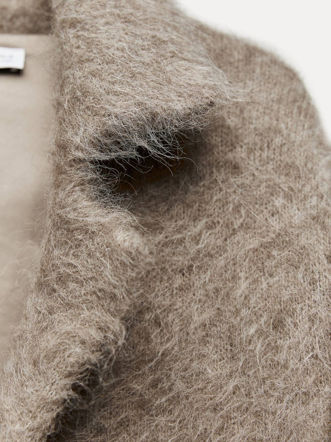 Short Coat Knitted with an Alpaca Blend